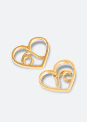 Love For The Sea And The Mountains Earrings Combo gold color