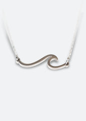 Silver Wave Necklace with 19-inch chain