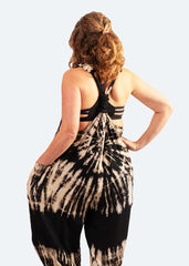 Black And Vanilla Relaxed Tie-Dye Jumpsuit