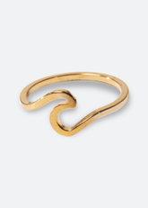 gold wave ring by Jungle Flare or silver Stainless steel size 7-10