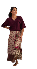 Chameleon Multi wear skirt ,no two alike silky , wear many ways long