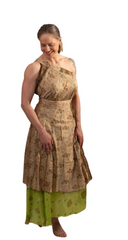 Chameleon multi wear long skirt silky wear many ways