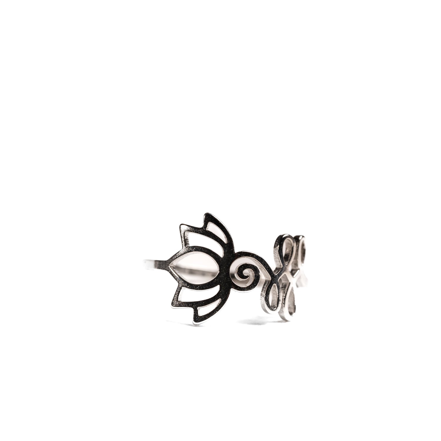Eternal Lotus ring silver stainless steel sizes 7-10