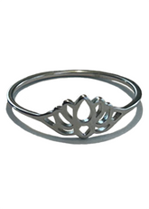Lotus Flower Unity Ring Stainless Steel size 7-10