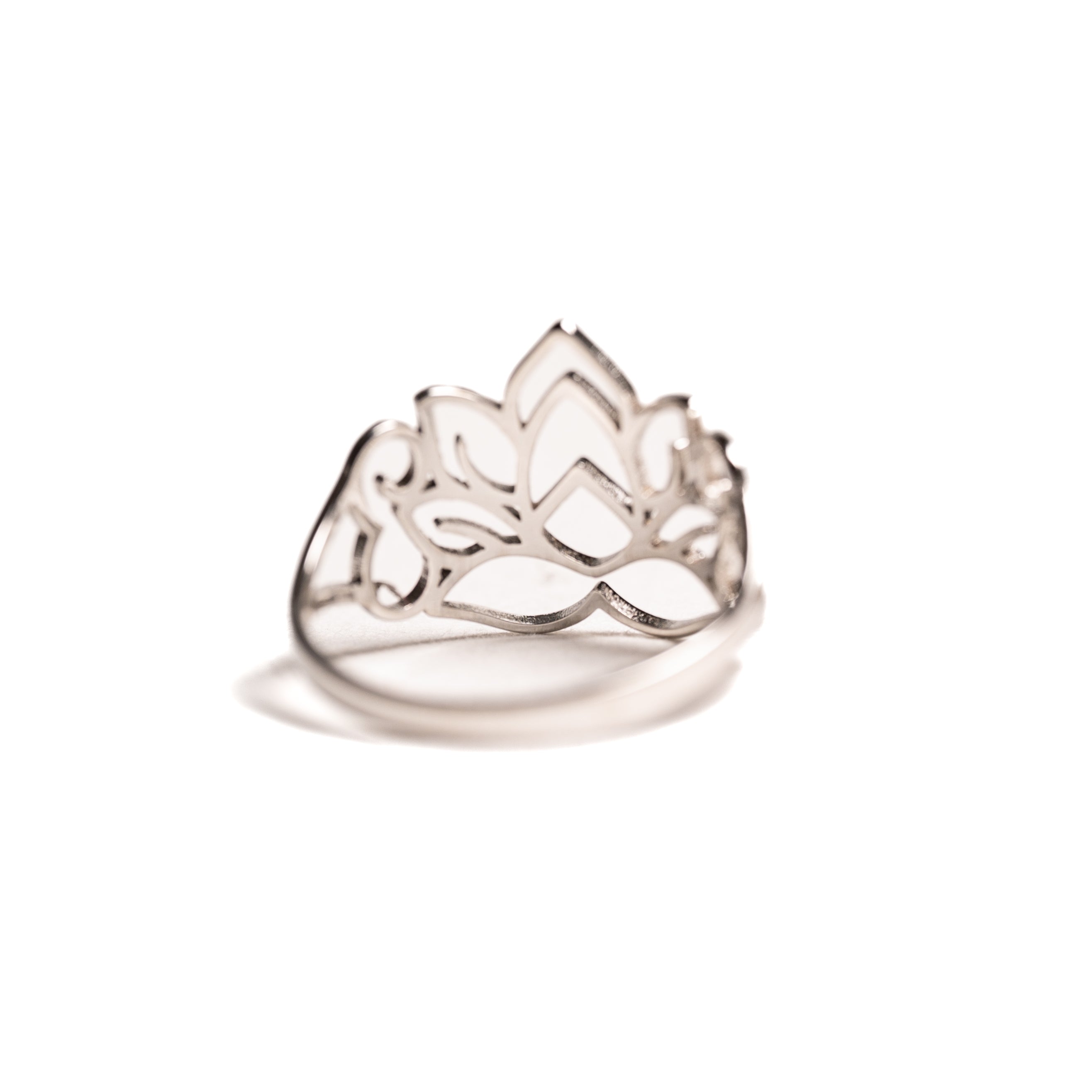 Lotus Majesty ring large lotus ring silver or gold stainless steel sizes 7-11