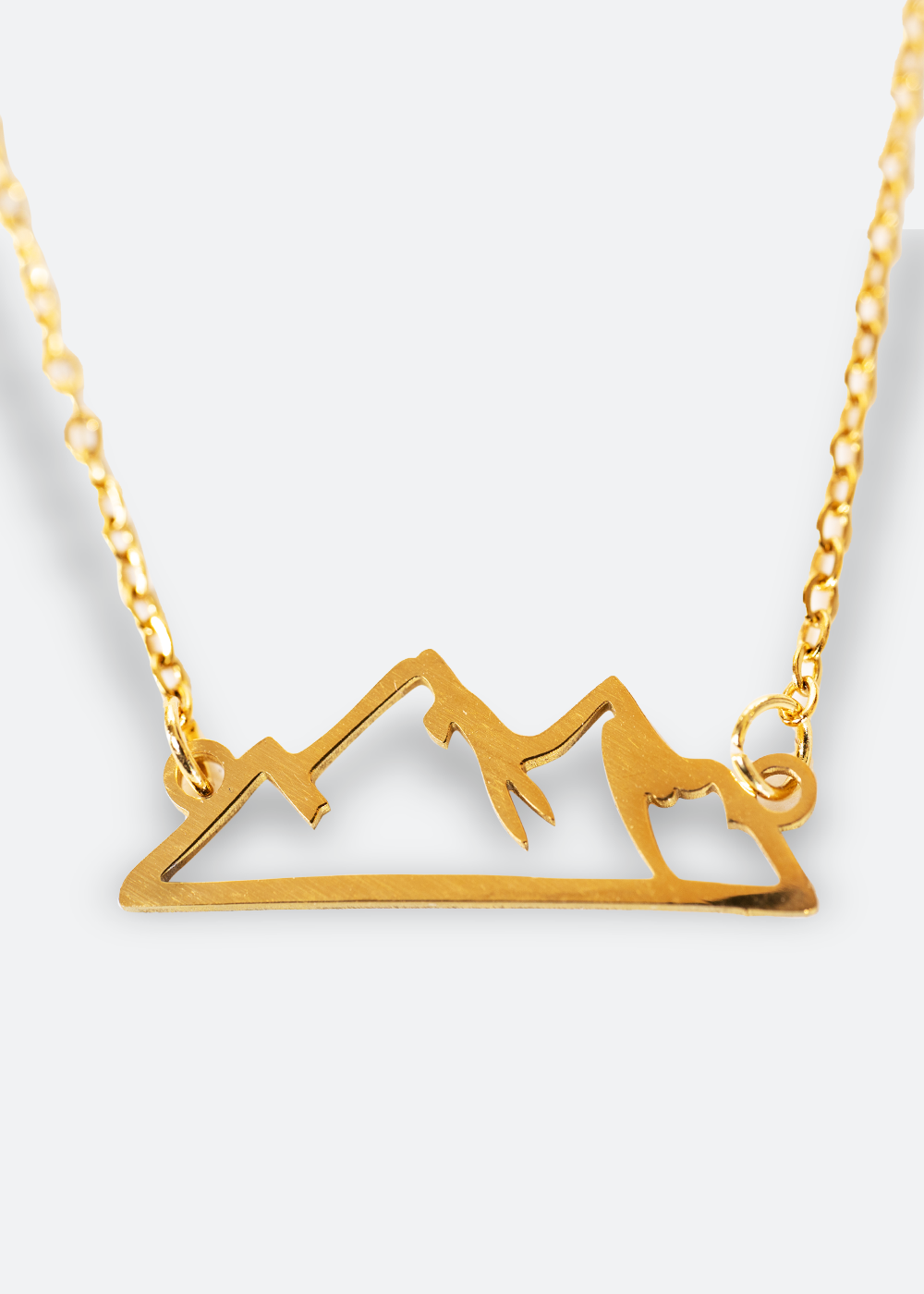 Mountain Adoration Necklace gold or silver stainless steel pendant on chain