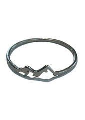 Mountain Sleek Summit Ring Stainless Steel Size 7-11 Silver