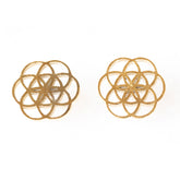 Seed of life earrings stainless steel gold or silver studs