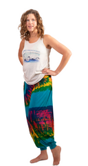 Flow Pants Turquoise loose Rayon Vibrant colours