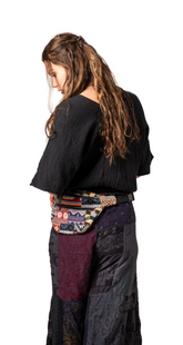 wanderlust waist bag patchwork multi colour two zippers every bag is different
