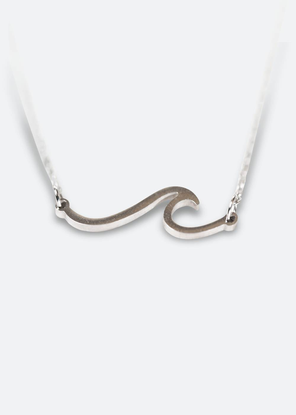  Silver Wave Necklace with 19-inch chain