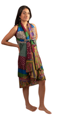 Chameleon must-wear skirt silky long can transform to many ways to wear. no two alike 