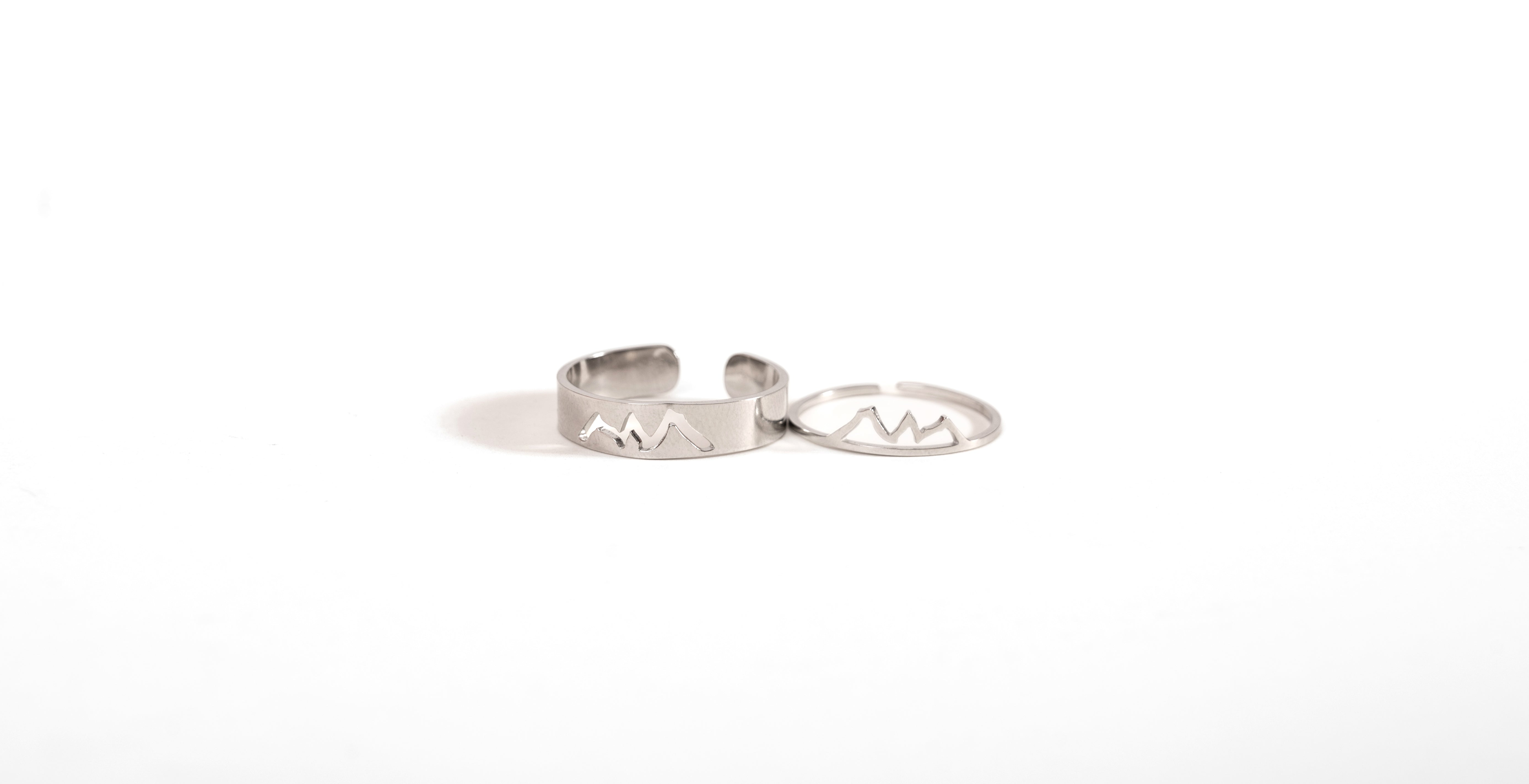 Three Sisters Mountains 🏔️ Thin adjustable ring