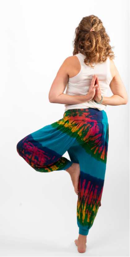 Turquoise Tie-dye Flow pants